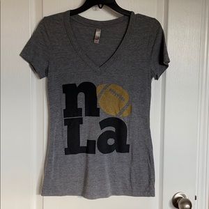NOLA Football V-neck T-Shirt